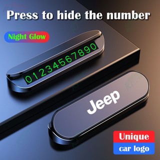 Jeep Biển Số Đậu Xe Dạ Quang Sáng Tạo Trang Trí Nội Thất Xe Hơi Cho renegade Compas willys commander grand cherokee gladiator grand cherokee gladiator