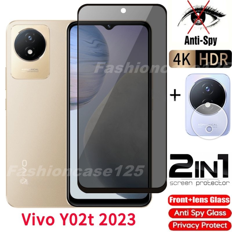Vivo Kính Cường Lực Chống Nhìn Trộm Bảo Vệ Toàn Màn Hình Cho Vivoy02T y02a 2023 vivo y02t y02 y02a y