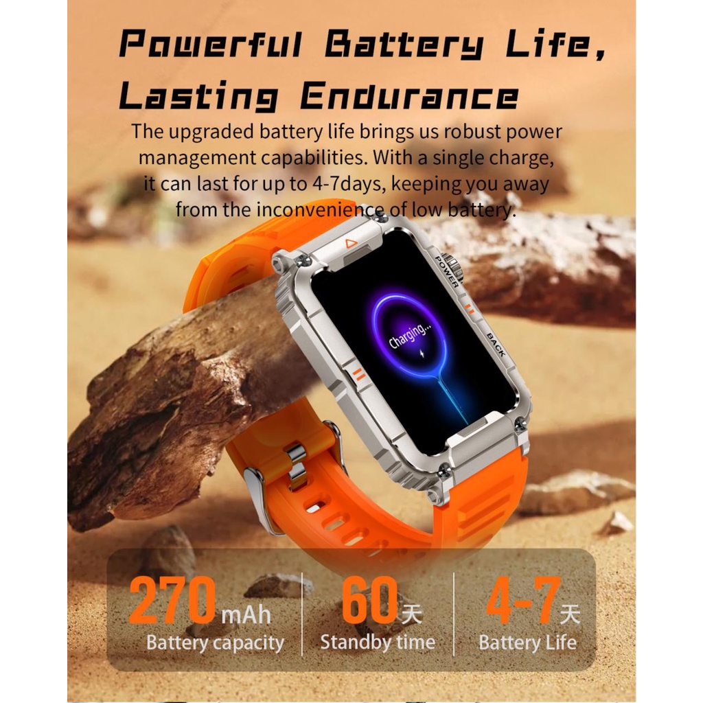 Mới Đồng Hồ Thông Minh gps Màn Hình Lớn 1.57inch hd Chống Thấm Nước Theo Dõi Sức Khỏe Cho Nam