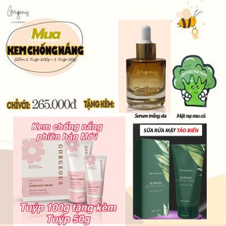  Trọn Bộ Kem Chống Nắng Serum B5 Sữa Rửa Mặt Tảo Biển Múi Xù Gorgeous - Có Ship Hỏa Tốc 