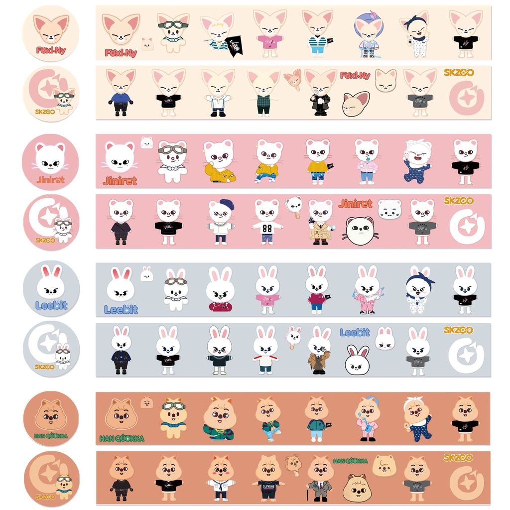 StrayKids SKZ Cartoon Pocket Washi Tape Diy Stickers