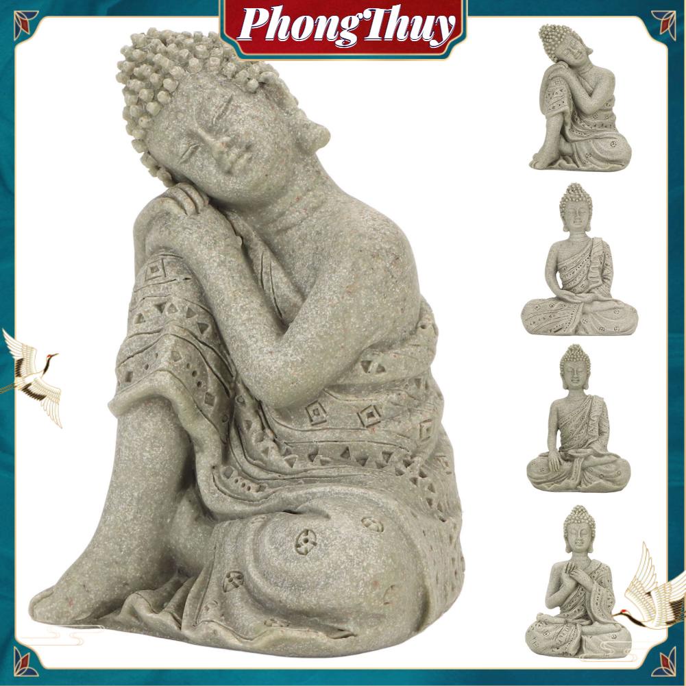 PhongThuy Tượng Phật Nhựa Tổng Hợp Trang Trí Tinh Tế cho Phòng Khách Văn