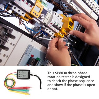 【adorb2】SP8030 3 Phase Rotation Sequence Indicator Meter Tester Detector 200V-480V