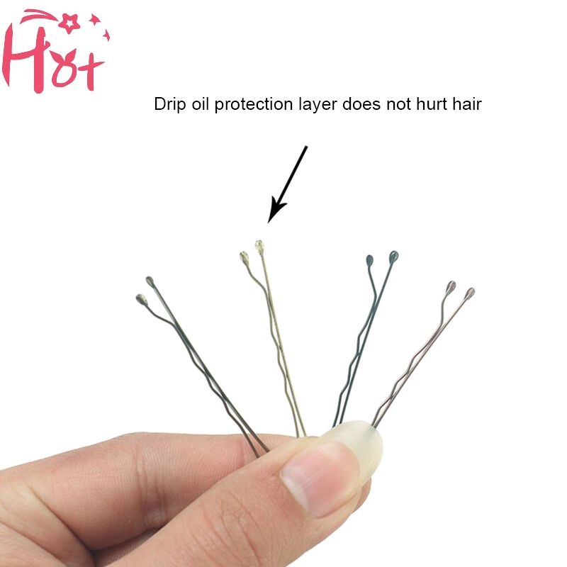 Jr Set 50 Kẹp Tăm Chữ u Màu Vàng Dùng Tạo Kiểu Tóc Thời Trang Cho Nữ vn