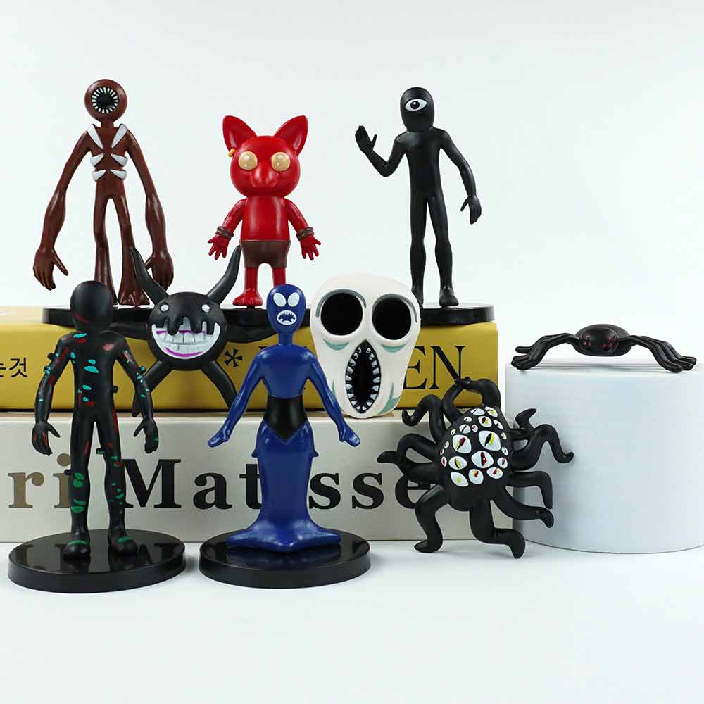 9Pcs ROBLOX GAME DOORS Action Figures Screech Glitch Monster Toy Models Gift