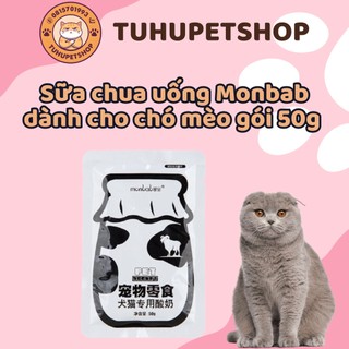 Sữa chua uống Monbab dành cho chó mèo gói 50g tốt cho tiêu hóa