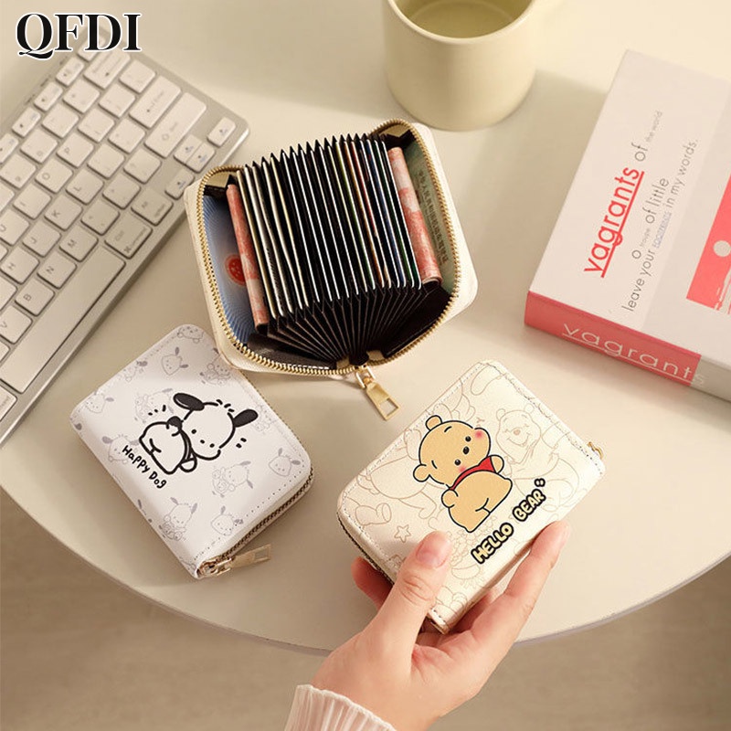 QFDI Ví Đựng Thẻ Siêu Mỏng Họa Tiết Chó pacha Dễ Thương Cho Nữ