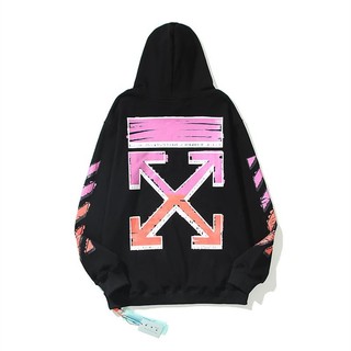Áo khoác OFF WHITE bằng cotton dáng rộng có khóa kéo phong cách thời trang 8917