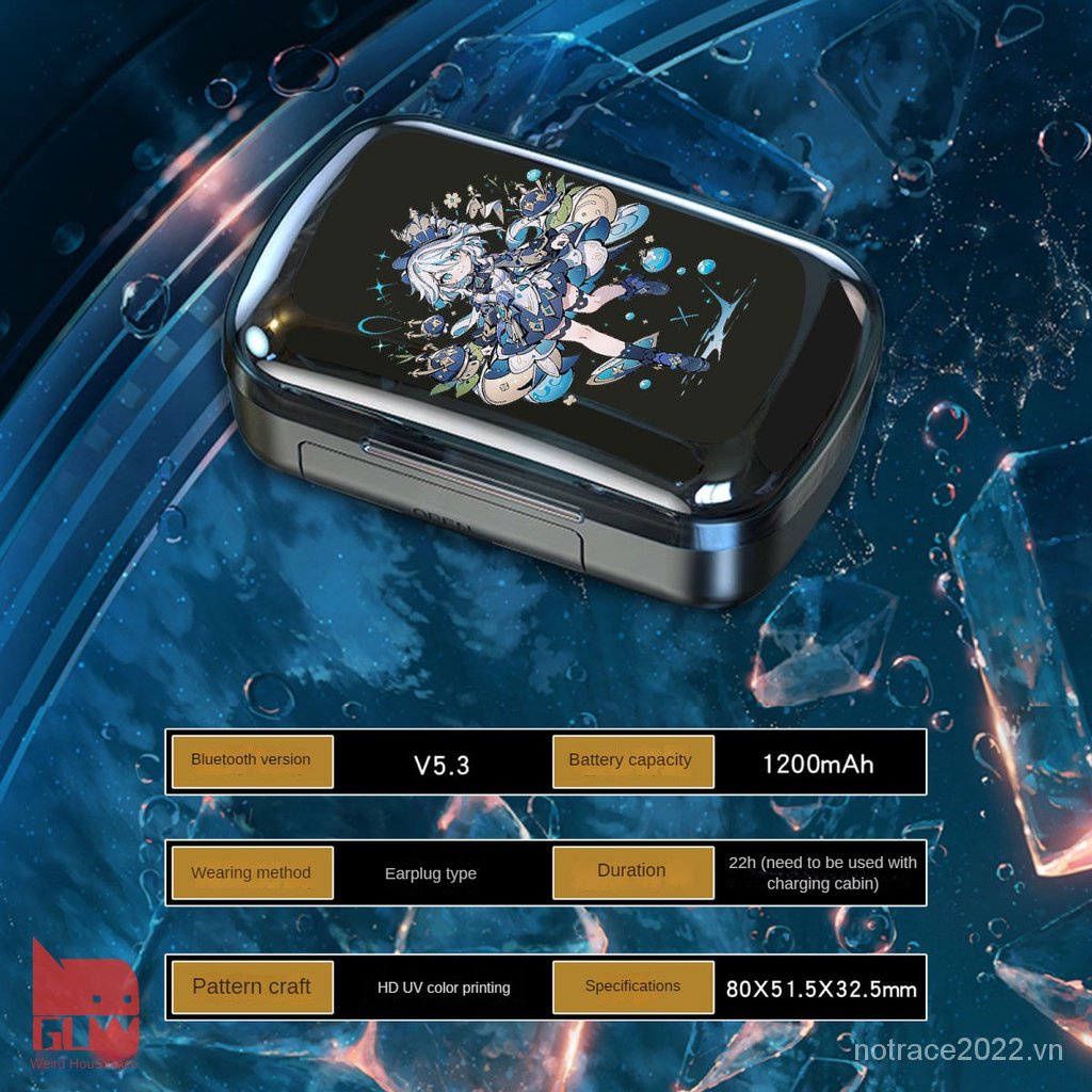 ★Genshin Impact★Furina & Tai Nghe Chụp Tai Không Dây bluetooth Hai Chiều Có Màn Hình Kỹ Thuật Số