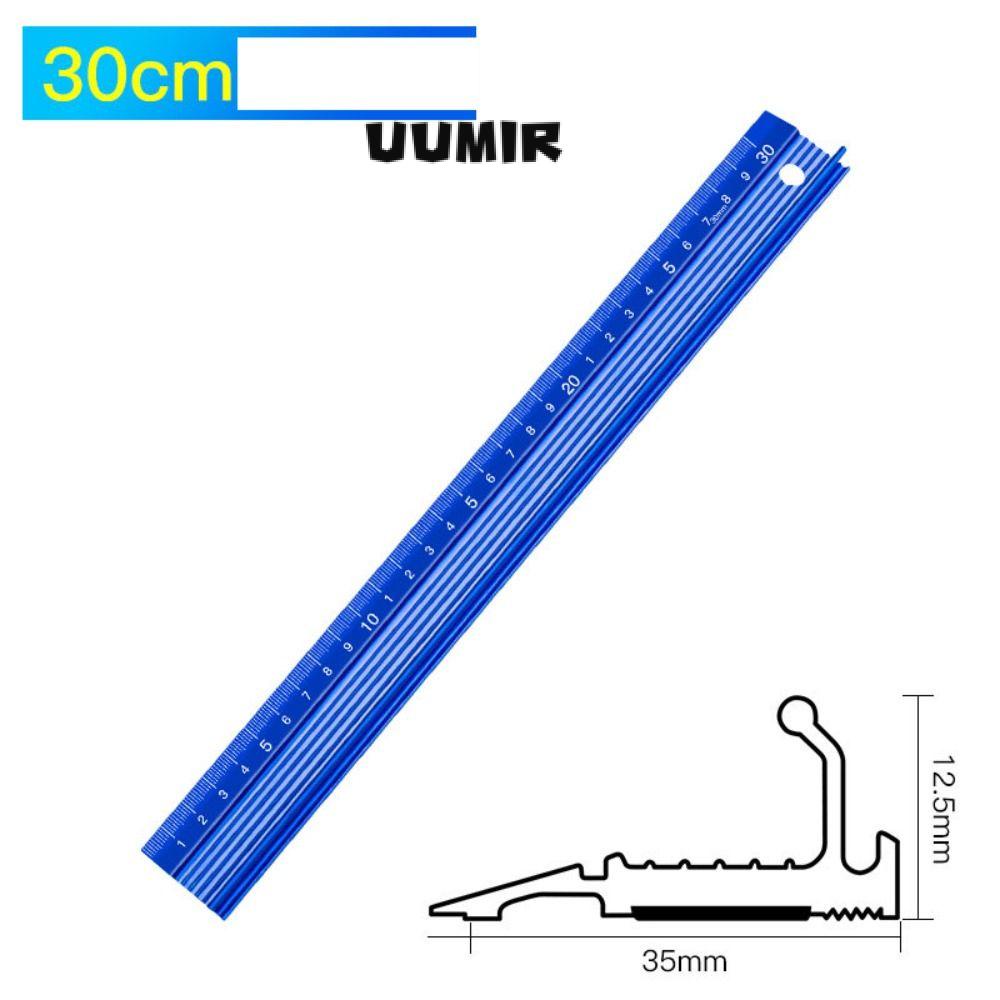 UUMIR Thước Đo Lường Thẳng Bằng Hợp Kim Nhôm Chống Trượt Màu Xanh Dương Đa Năng
