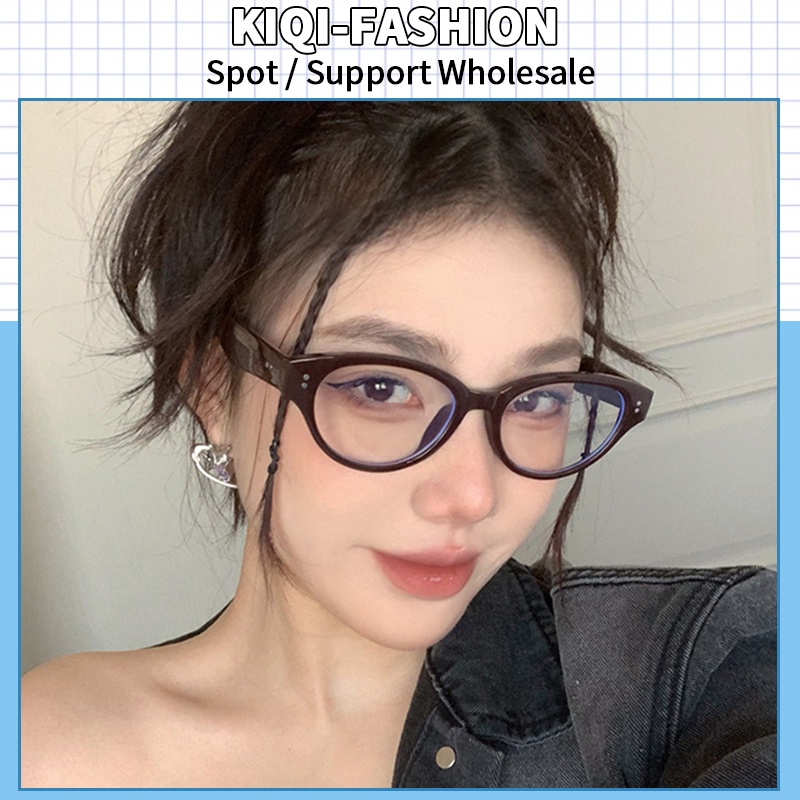 (KIQI-FASHION) COD Thời Trang Kính Mát Mắt Mèo Siêu Nhẹ Chống Tia UV400 Phong Cách Cổ Điển Cho Nam Và Nữ