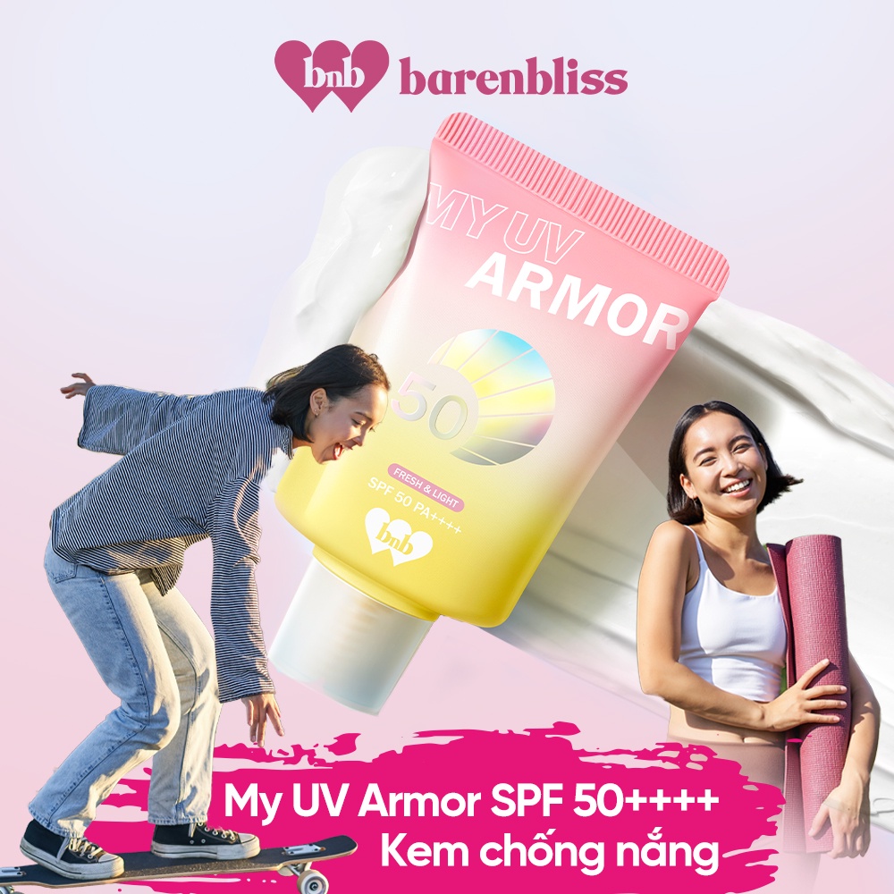 barenbliss My UV Armor SPF 50 PA++++ Kem Chống Nắng Cho Body Mặt Kiềm Dầu Hàn Quốc Nâng Tông Chất Thoáng da Mỏng nhẹ Hợ
