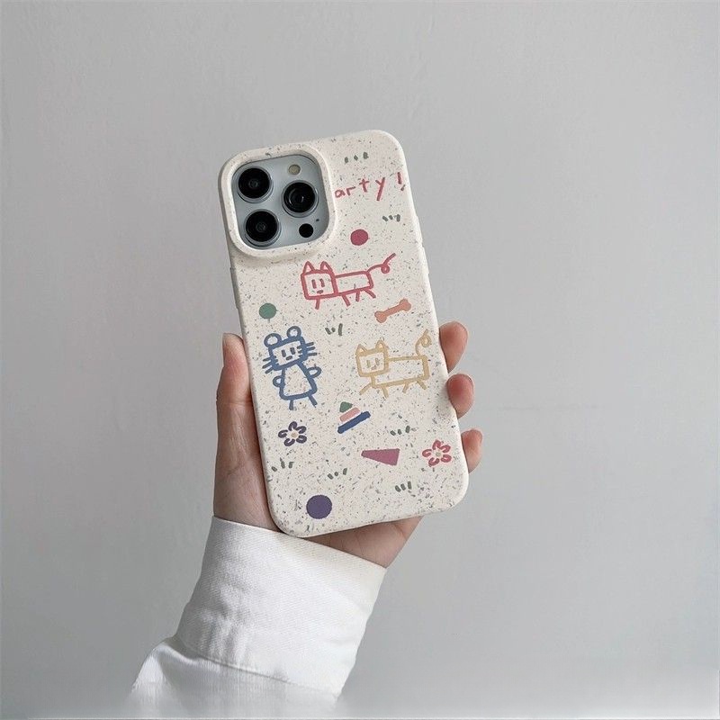 Ốp Điện Thoại Dẻo Họa Tiết Chú Chó / Mèo / Sư Tử Cho Iphone 7plus 14plus 11 15 13 12 14 pro xr x xs max 7 15 plus 13Promax