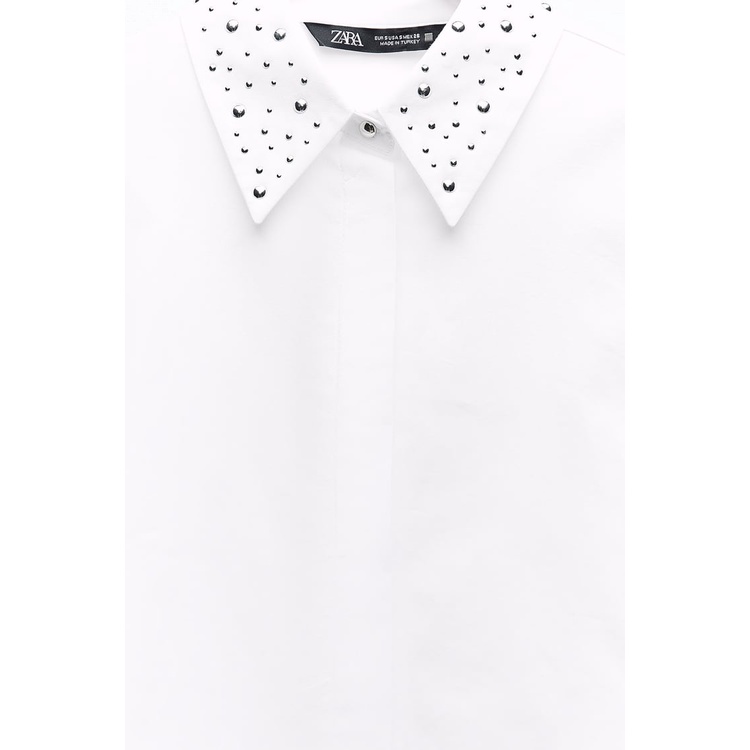 Áo sơ mi croptop Zara authentic