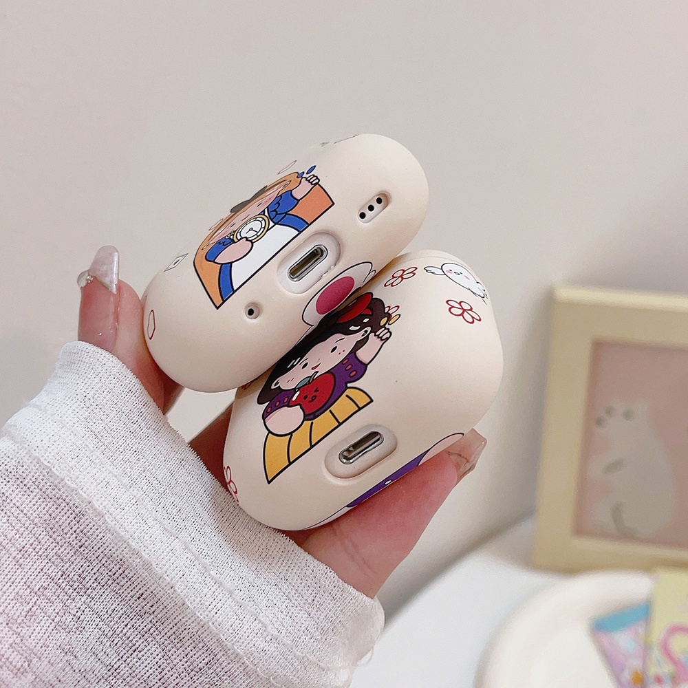 Hoạt Hình Vỏ Bảo Vệ Hộp Sạc Tai Nghe Không Dây Mềm Họa Tiết Công Chúa Dễ Thương Cho airpods pro 1 2 3