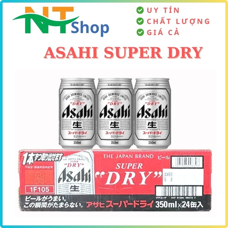 Bia Tươi Asahi Super Dry Trắng 350ml - Nhật Bản