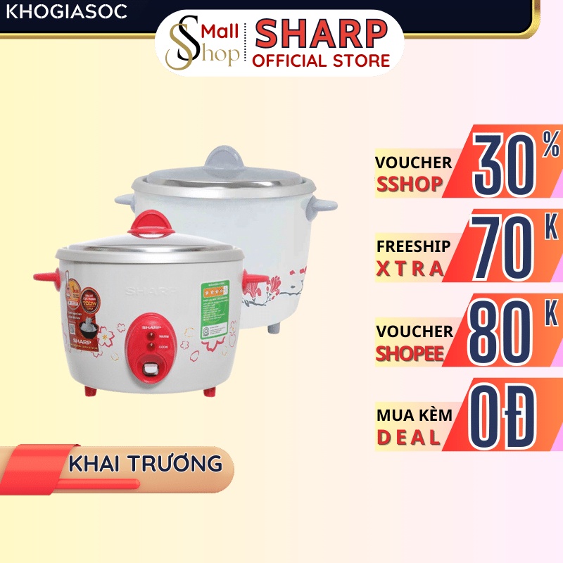 Nồi cơm điện Sharp 3.8 lít KSH-D40V nắp rời - Hàng chính hãng