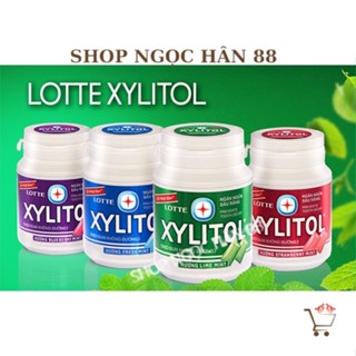 Kẹo cao su Xylitol Lotte (kẹo gum không đường) lọ 58g đủ 4 vị