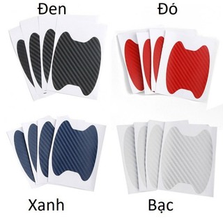 Bộ 4 hõm Cửa Xe Hơi Bằng Sợi Carbon Chống Trầy Xước, Set 4 decal chống trầy xước trang trí HÕM CỬA ô tô