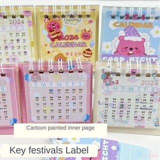 ♕ 2024 lịch để bàn loopy hoạt hình little beaver mini lịch nhỏ anime cô gái dễ thương lịch để bàn trang trí quà tặng