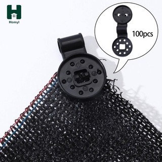 Bộ 100 kẹp cố định tấm vải lưới che nắng đa năng cho xe hơi ốp