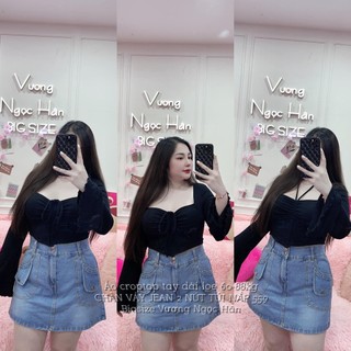 60 - 90kg áo dây rút ngực tay loe bigsize vương ngọc hân
