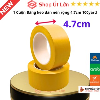 1 Cuộn băng keo dán nền màu vàng, băng dính dán sàn rộng 4.7cm, dài 33 mét - Út Lớn