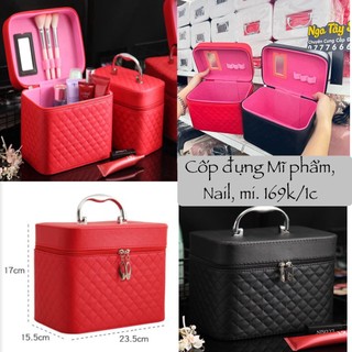 Cốp đựng đồ nối mi, nail , phun xăm , make up tiện lợi tay cầm
