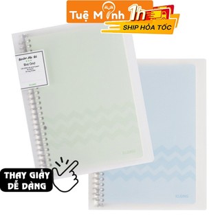 Sổ còng sắt B5 80 tờ (160 trang) Dot grid Klong Ms 551 [Chọn Màu] 26 chấu 5 tab phân trangVPPTUEMINH