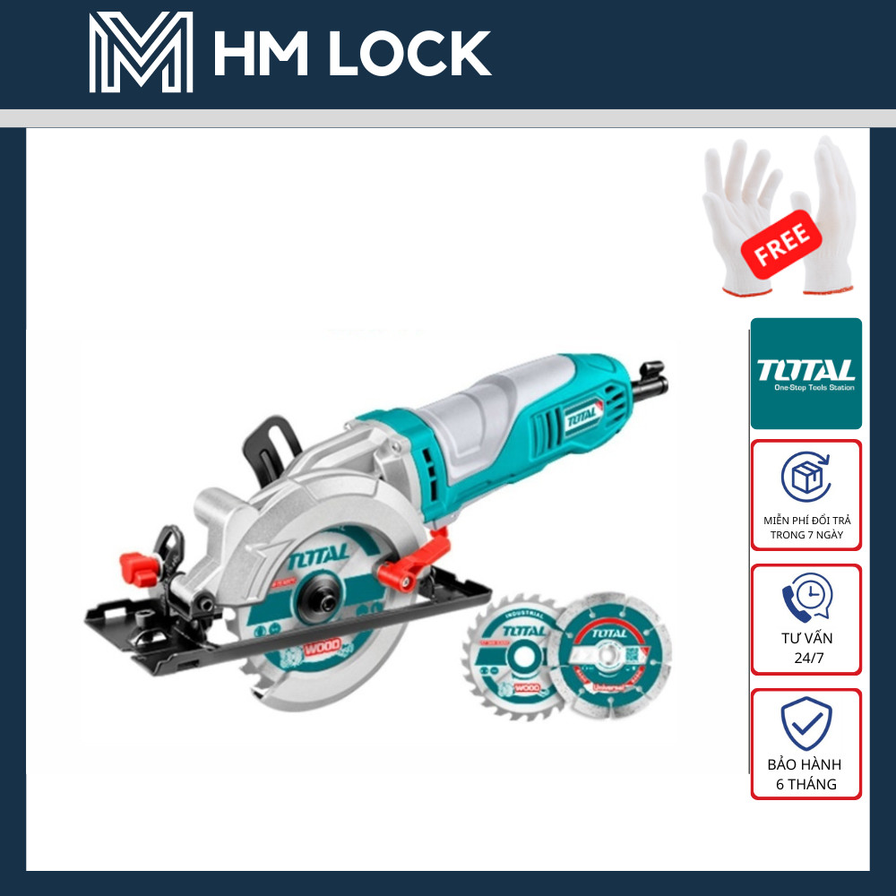 750W MÁY CƯA ĐA NĂNG 125MM TOTAL - TẶNG 1 LƯỠI TCT 125MM, 1 LƯỠI CẮT KIM LOẠI - HÀNG CHÍNH HÃNG - TM