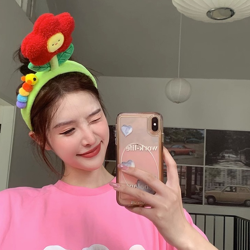 Băng Đô Cài Tóc Hình Hoa Lá / Sâu Bướm / Hoạt Hình Dễ Thương Vui Nhộn Cho Nữ OUYOUVN