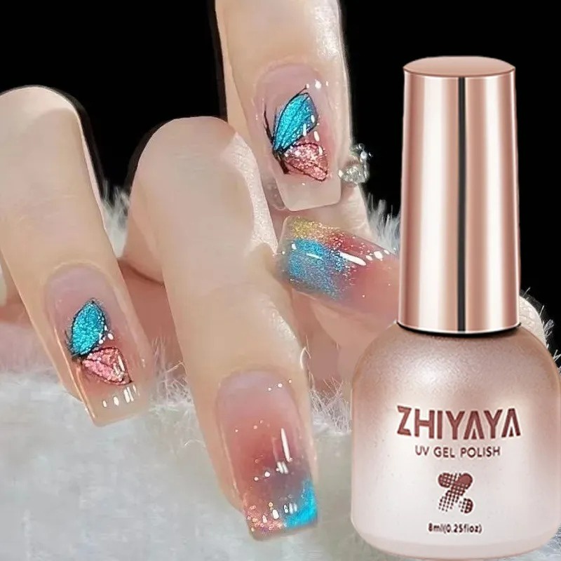 Gel uv Sơn Móng Tay Bán Vĩnh Viễn / Mắt Mèo Lấp Lánh 10 Màu Tùy Chọn