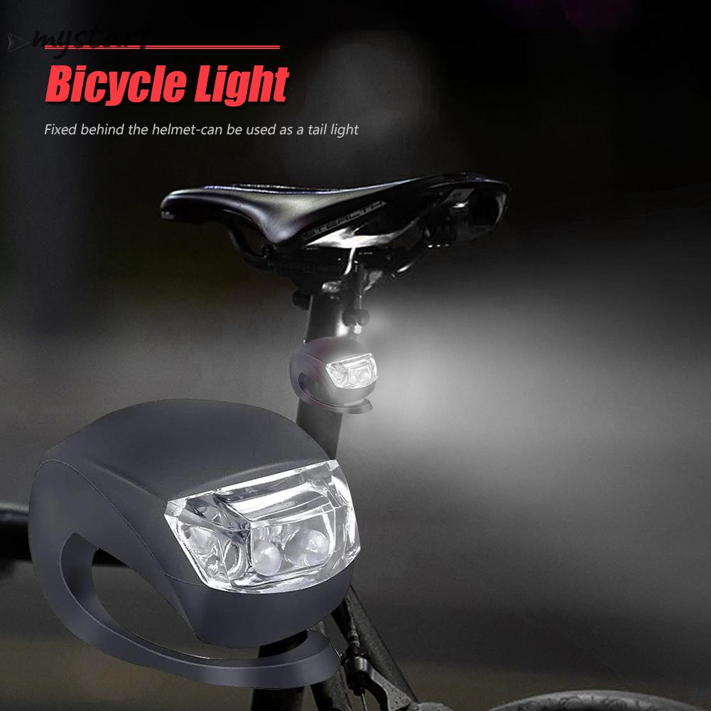 Bộ 2 Đèn Pha silicone 3 Chế Độ Sáng Cho Xe Đạp