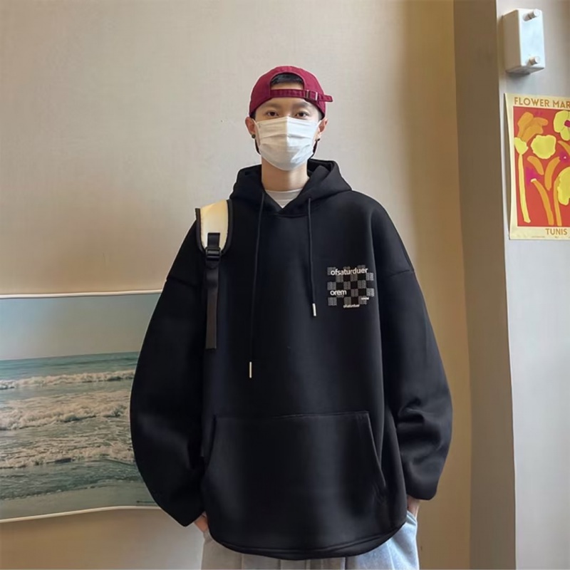 Áo hoodie Nam Nữ Họa Tiết Ca Rô Thời Trang Hàn Quốc Cho áo hoodie mũ áo hoodie unisex form rộng Bigsize