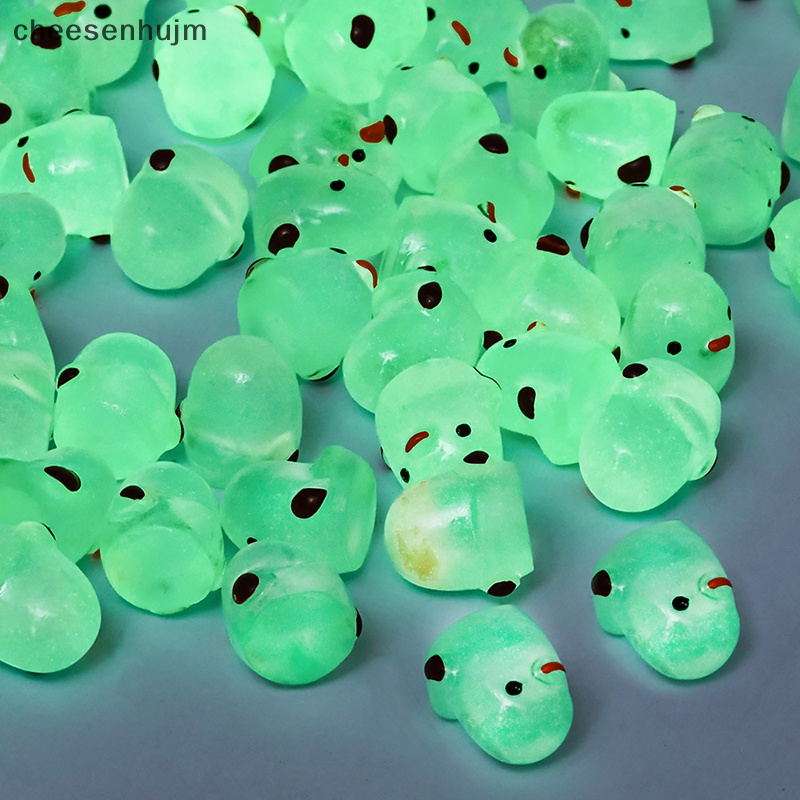 Cs Set 10 Đồ trang trí Gà Con mini Dạ Quang Trang Trí Tiểu Cảnh Nhà Búp Bê