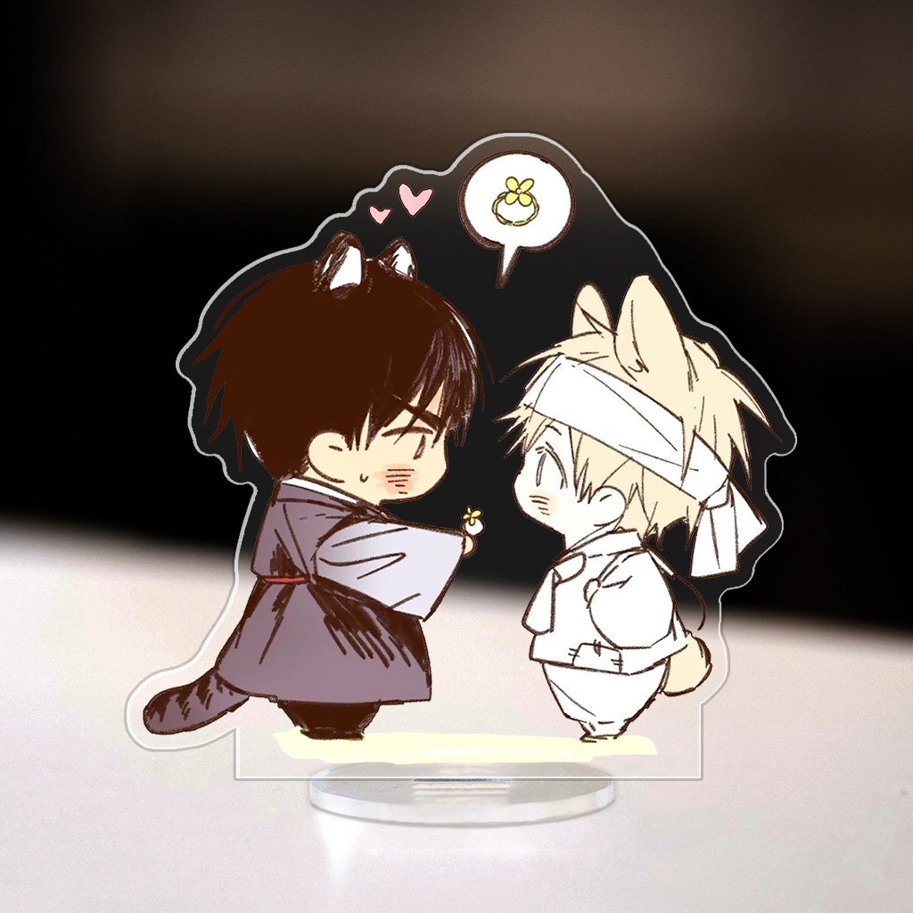 Mô hình standee No Love Zone Han Jihuyk Lee Eun Gyeom Yoonji chibi ngoại truyện cute dễ thương cao 8cm