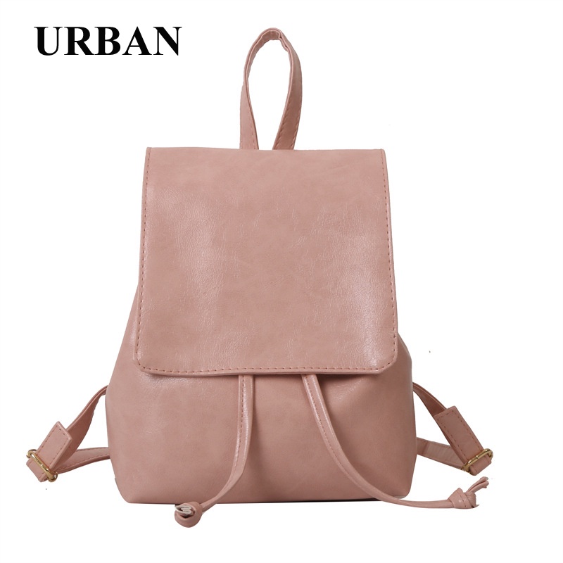 URBAN Balo cặp đi họcThời trang Tiện dụng Da Pu Trơn 2023 NEW GSJ09M 36Z230904