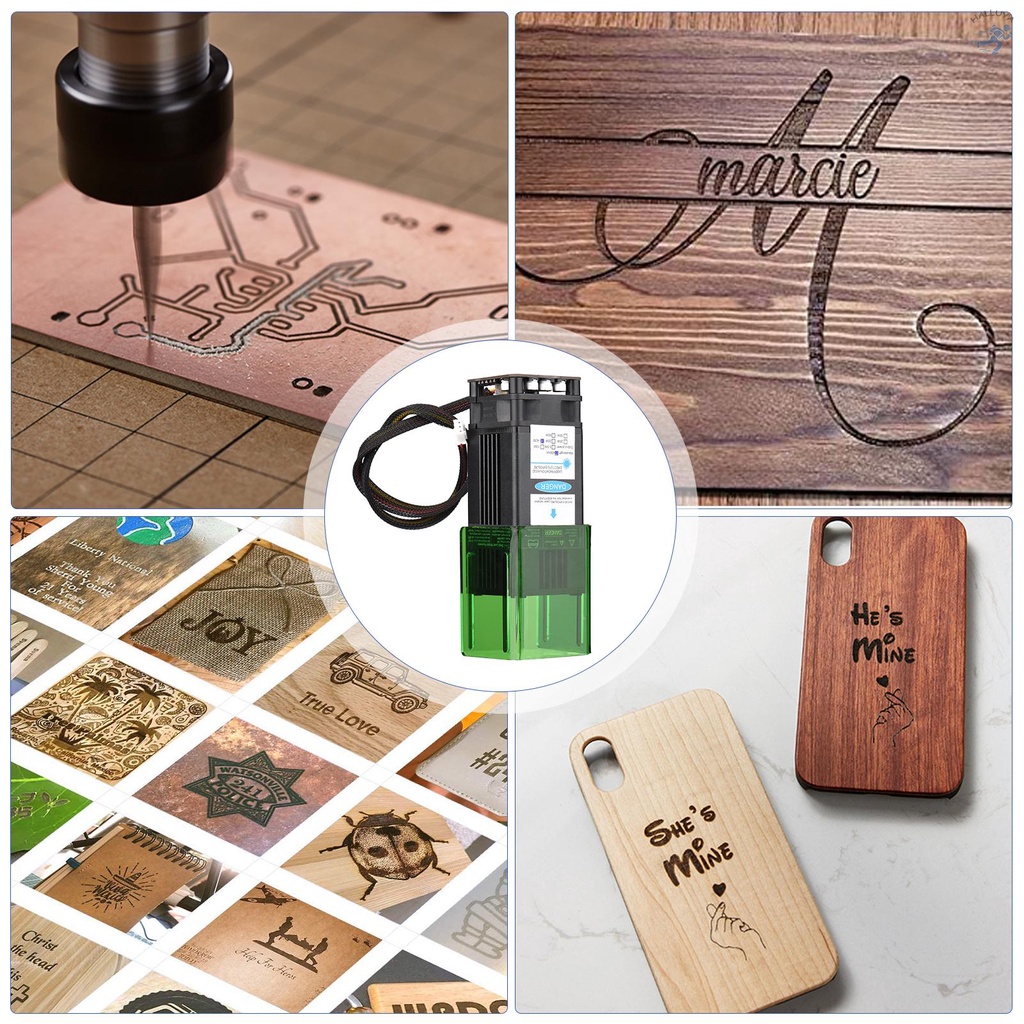 450nm 20W Laser Module with Protective Cover Adjustable Focal Length Laser Engraving Head High Speed Laser Engraver Cutter 3D Printer CNC Router Laser Module for DIY Craft Wood Leather Fabric Paper Cutting Engraving