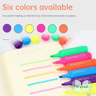 🌴 Bút đánh dấu highlight dạ quang 6 màu lựa chọn