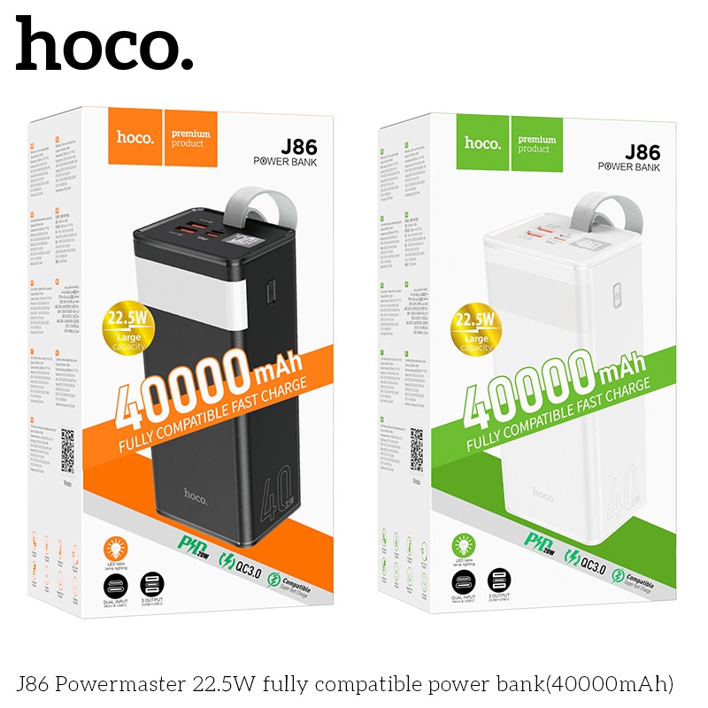 Pin Sạc Dự Phòng Hoco J86/J86A 22.5w + PD 20w 40000mAH/50000mAH - hàng chính hãng