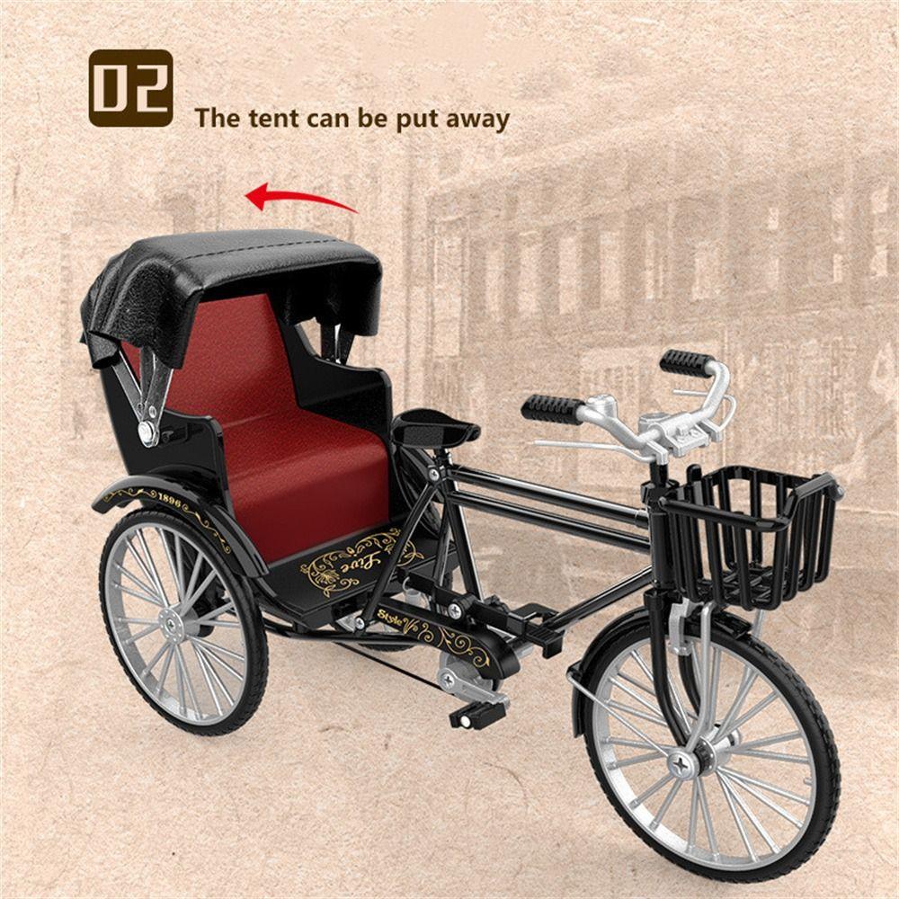Mmluck Mô Hình Xe Ba Bánh Bằng Hợp Kim Tỉ Lệ 1: 12 Trang Trí Nhà Búp Bê