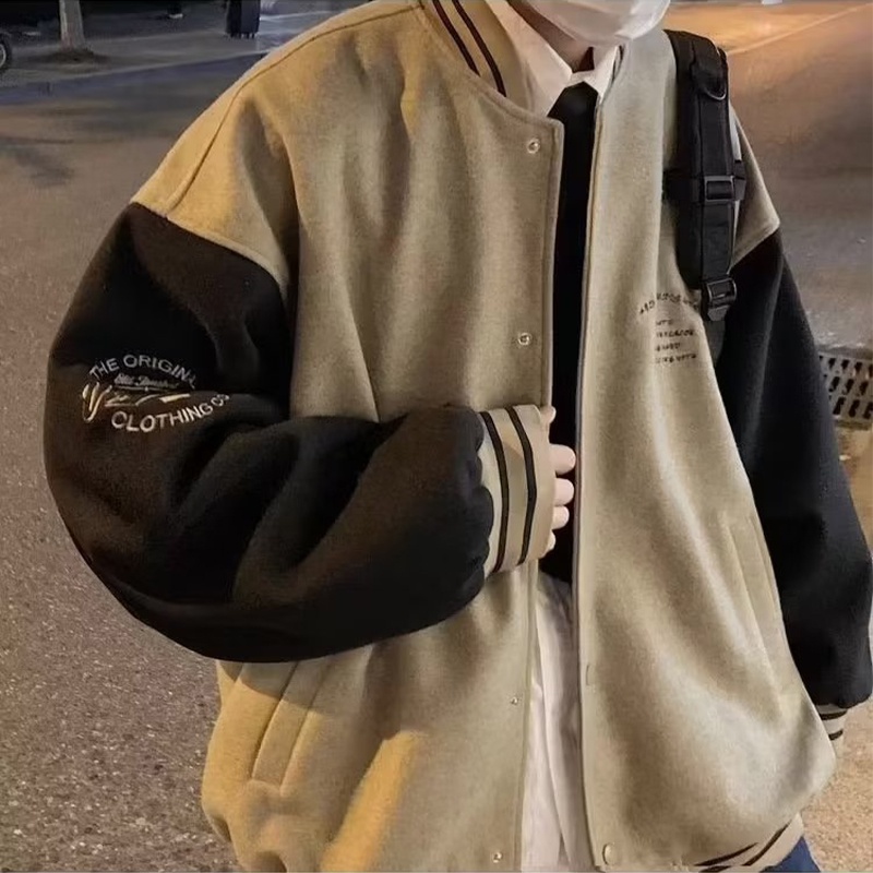 Esea Áo Khoác Bóng Chày Tay Dài Phong Cách Đường Phố Nhật Bản Giản Dị Thời Trang Thường Ngày Mới Dành Cho Nam Và Nữ