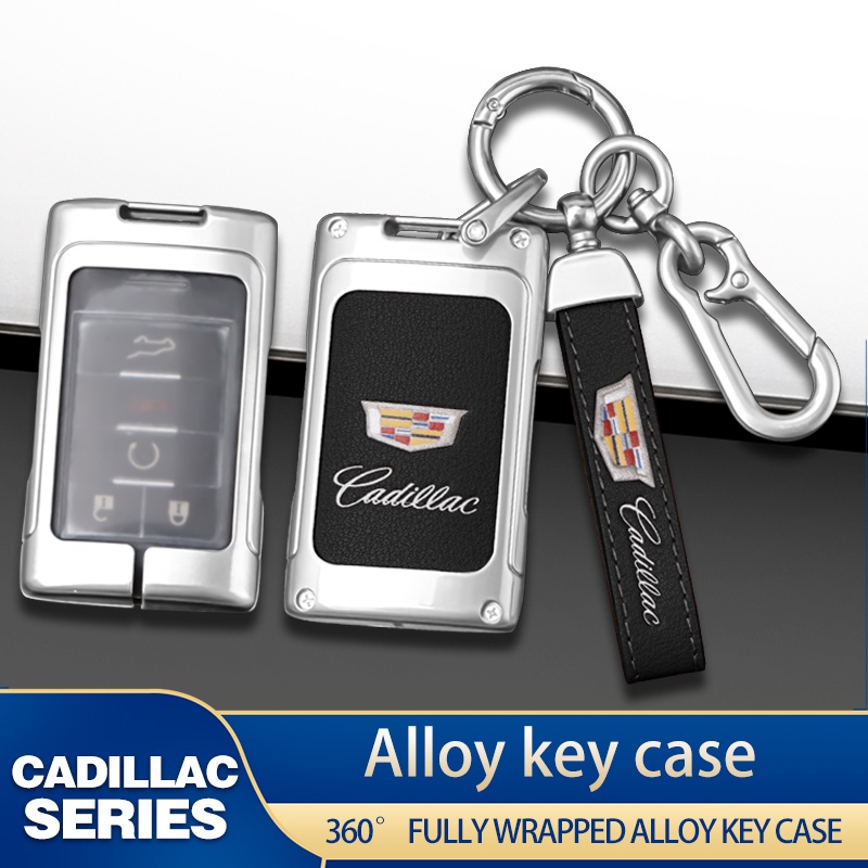 Hợp Kim Kẽm Da Ô Tô Từ Xa Chìa Khóa Bao Đựng Móc Khóa Phụ Kiện Cho Cadillac Srx 2014 Seville Sls Xts Escalade Cts