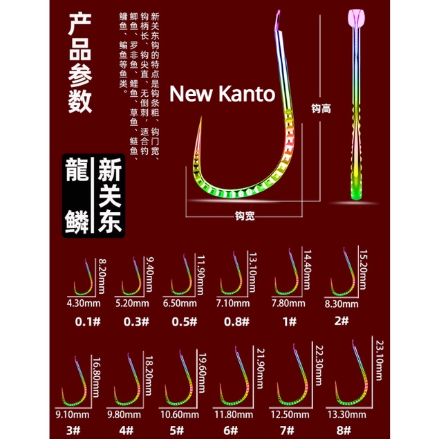 Móc Câu Cá Bằng Hợp Kim Thép kanto Chất Lượng Cao