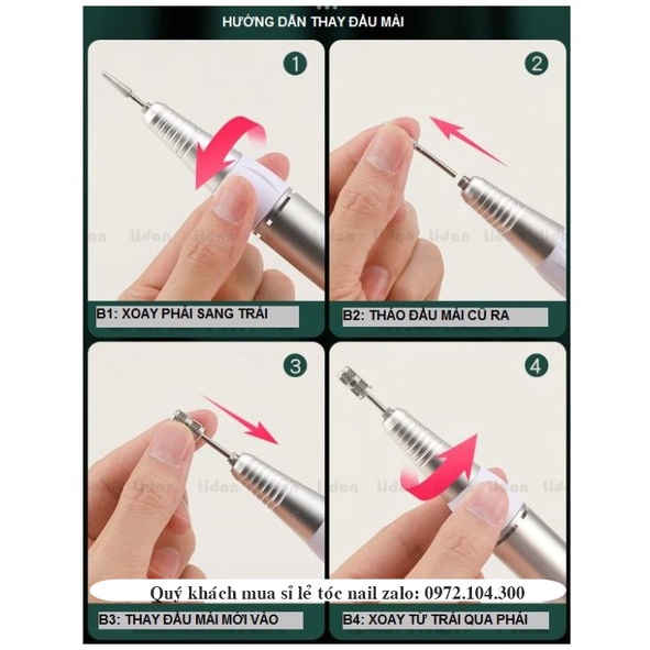 Máy mài móng tích điện STE 101