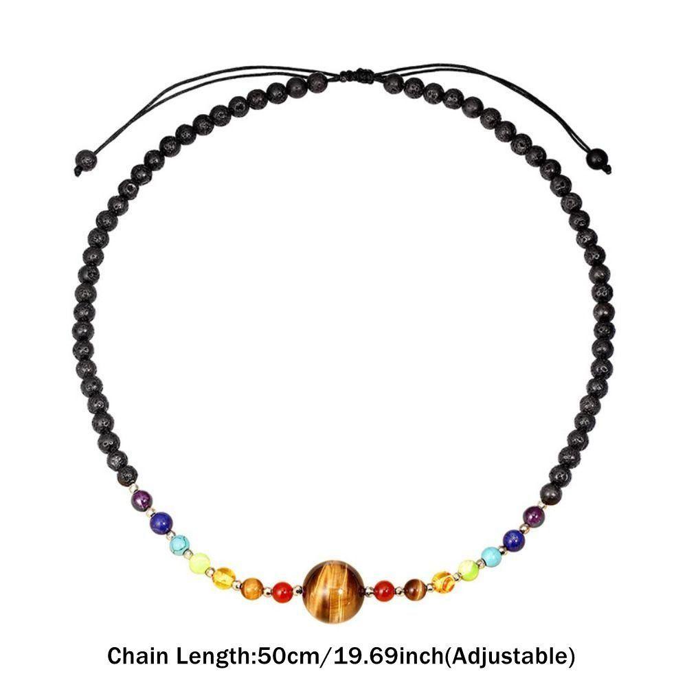 Euca Vòng cổ 7 Viên Đá chakra 7 Viên Đá yoga Cầu Nguyện reiki lymphatic Làm Quà Tặng Sáng Tạo Cho Nữ