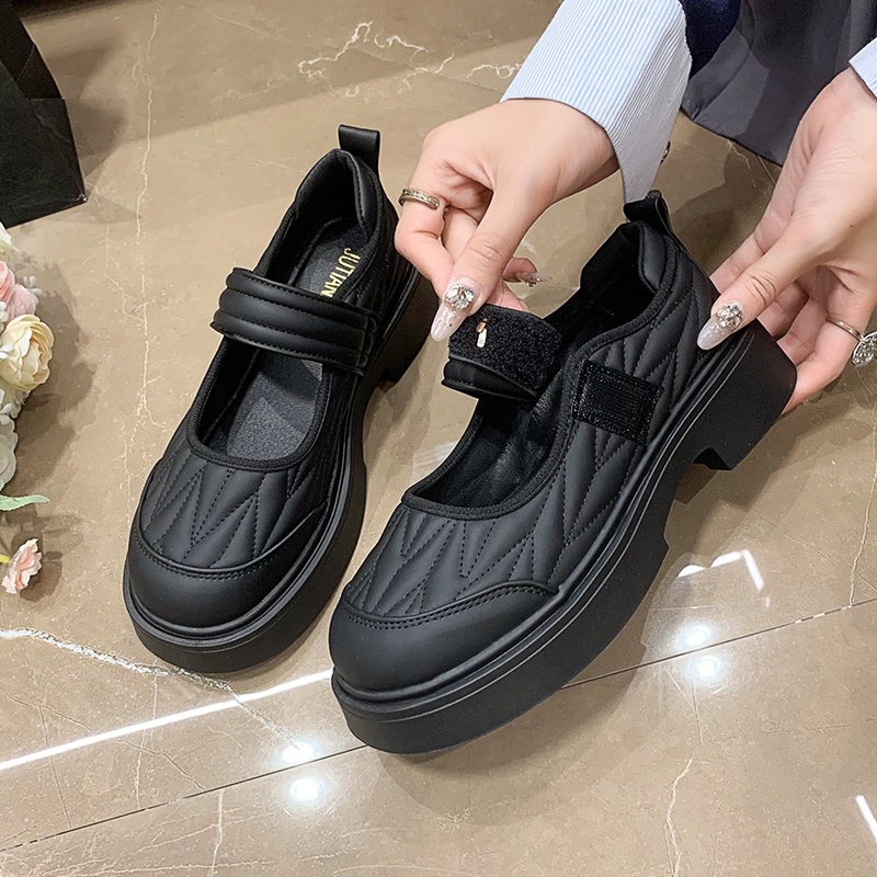 Giày Búp Bê Da Mũi Tròn Thời Trang Thanh Lịch Cho Nữ