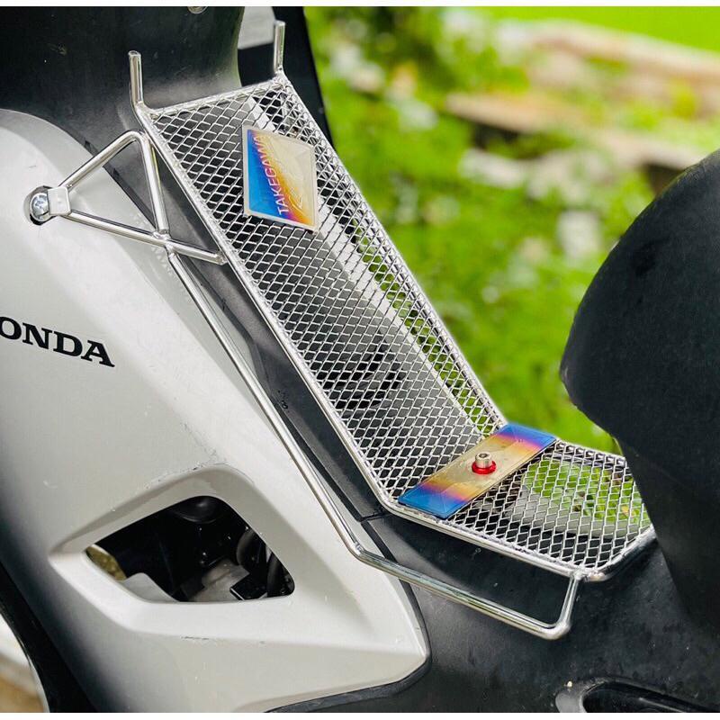 Baga lưới Xiken Inox Sáng Bóng gắn xe máy Wave 50cc-100cc-110cc, Dream