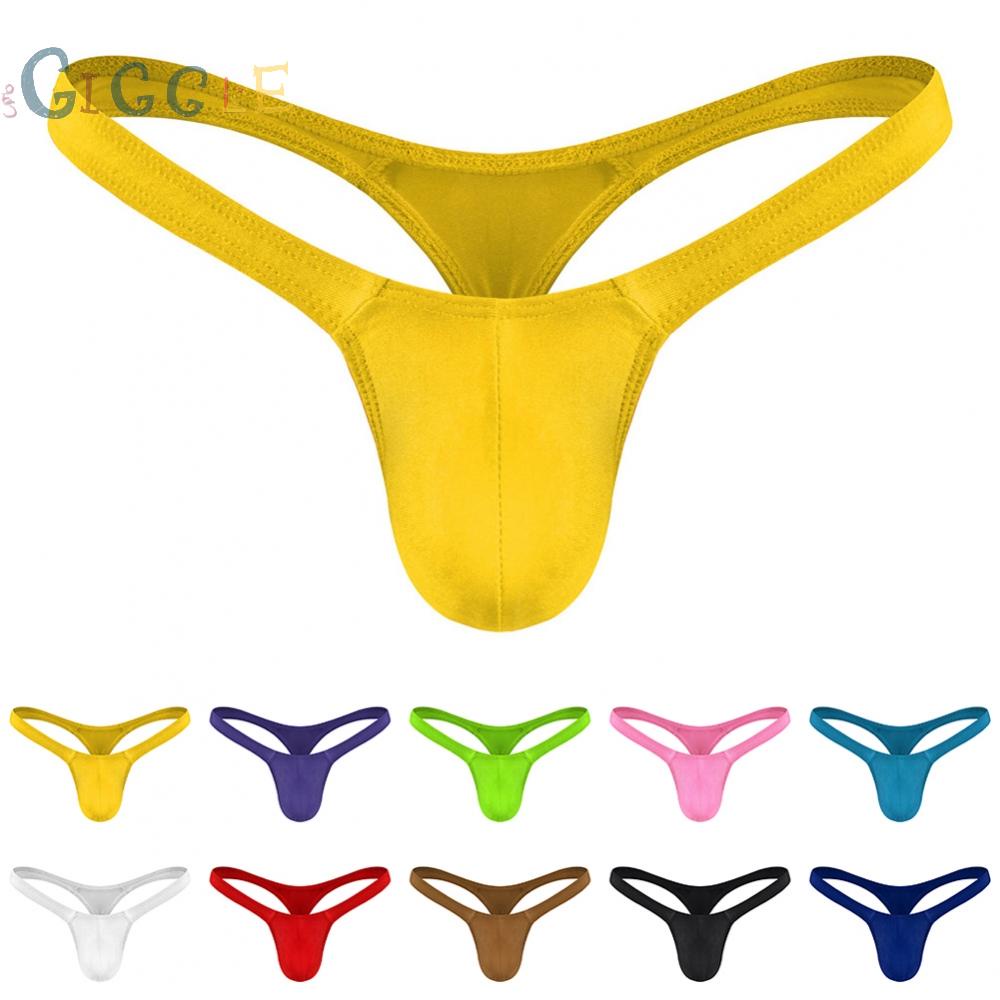 Mens Underwear G String Lightweight Low-rise Polyester Sexy Bikini Slimming