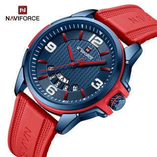 Naviforce NF9215T Nam Cao Cấp Chống Thấm Nước Lịch Cao Su Ban Đầu Thể Thao Quân Đội Quân Đội Thạch Anh Đồng Hồ